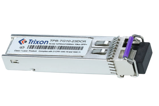 comprare TPB-TG10-23DCR 10G 10km TX1270nm,RX1310nm BIDI LC Connector SFP+ Transceiver Module MSA SFF-8472 Conforme fabbricazione online